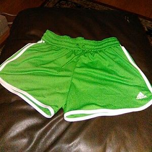 Never worn Adidas lime green Large shorts